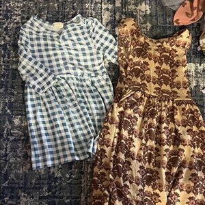 Kate Quinn Blue and White Gingham Kids Dress